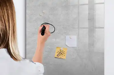 Quadro magnético de apagar a seco na cor concreto claro