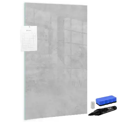 Quadro magnético de apagar a seco na cor concreto claro