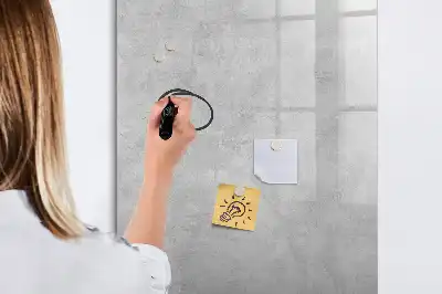 Quadro magnético de apagar a seco na cor concreto claro