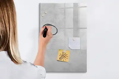 Quadro magnético de apagar a seco na cor concreto claro