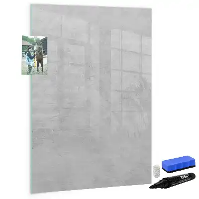 Quadro magnético de apagar a seco na cor concreto claro