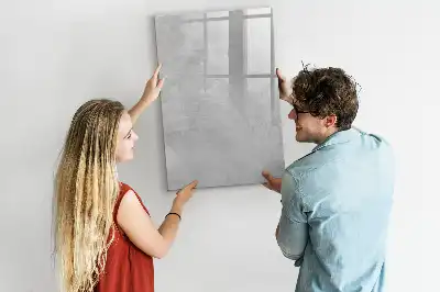 Quadro magnético de apagar a seco na cor concreto claro