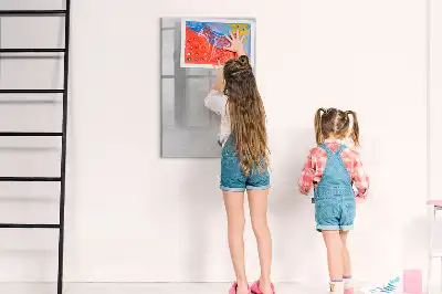 Quadro magnético de apagar a seco na cor concreto claro