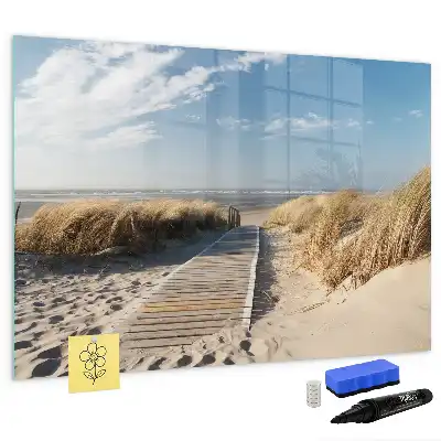 Quadro magnético para desenhar vista da praia