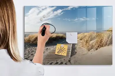 Quadro magnético para desenhar vista da praia