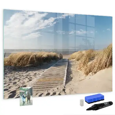Quadro magnético para desenhar vista da praia
