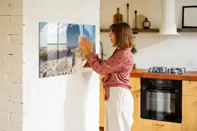 Quadro magnético para desenhar vista da praia