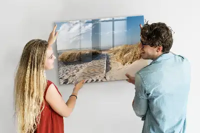 Quadro magnético para desenhar vista da praia