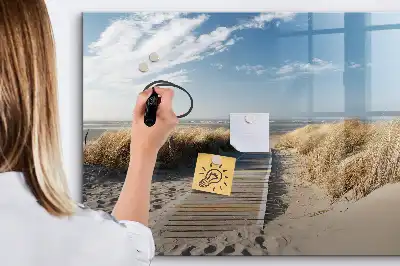Quadro magnético para desenhar vista da praia