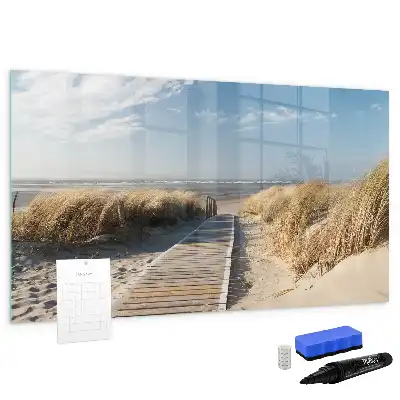 Quadro magnético para desenhar vista da praia