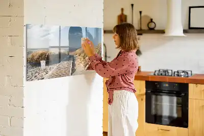 Quadro magnético para desenhar vista da praia