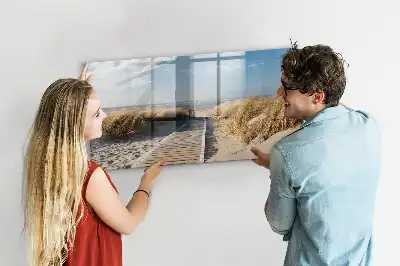 Quadro magnético para desenhar vista da praia