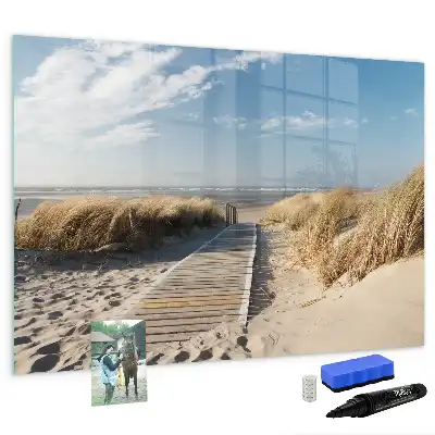 Quadro magnético para desenhar vista da praia