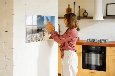 Quadro magnético para desenhar vista da praia