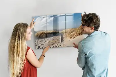 Quadro magnético para desenhar vista da praia