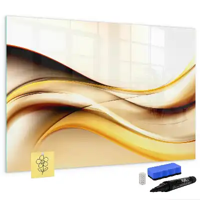 Quadro magnético para desenho estampa de abstração de ondas