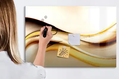 Quadro magnético para desenho estampa de abstração de ondas