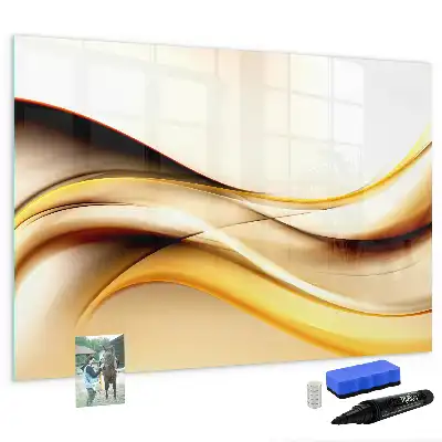 Quadro magnético para desenho estampa de abstração de ondas