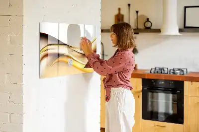 Quadro magnético para desenho estampa de abstração de ondas