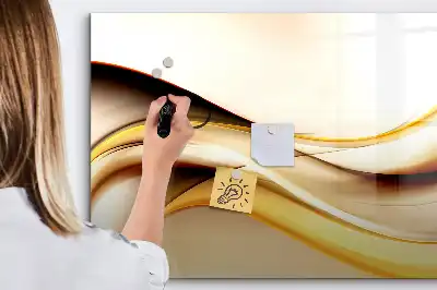 Quadro magnético para desenho estampa de abstração de ondas