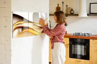 Quadro magnético para desenho estampa de abstração de ondas