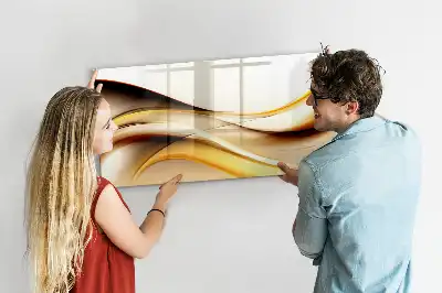 Quadro magnético para desenho estampa de abstração de ondas