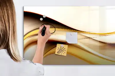 Quadro magnético para desenho estampa de abstração de ondas