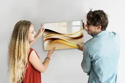 Quadro magnético para desenho estampa de abstração de ondas