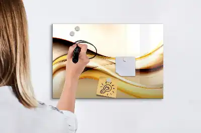 Quadro magnético para desenho estampa de abstração de ondas