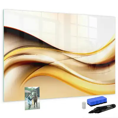 Quadro magnético para desenho estampa de abstração de ondas