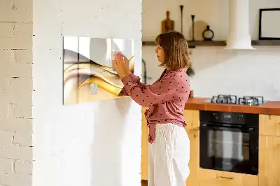 Quadro magnético para desenho estampa de abstração de ondas