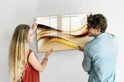 Quadro magnético para desenho estampa de abstração de ondas