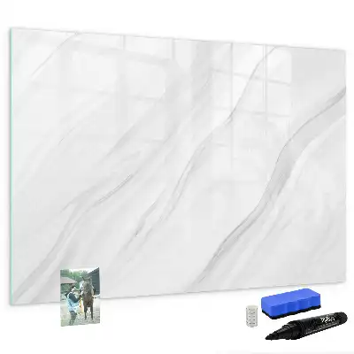 Quadro magnético para escrita com acabamento em mármore decorativo