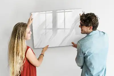 Quadro magnético para escrita com acabamento em mármore decorativo