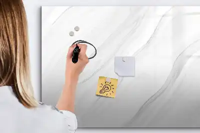 Quadro magnético para escrita com acabamento em mármore decorativo