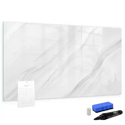 Quadro magnético para escrita com acabamento em mármore decorativo