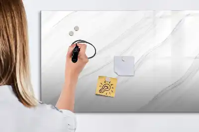 Quadro magnético para escrita com acabamento em mármore decorativo