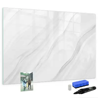 Quadro magnético para escrita com acabamento em mármore decorativo
