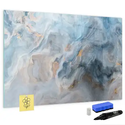 Quadro magnético para escrever com padrão de mármore