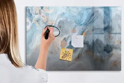 Quadro magnético para escrever com padrão de mármore