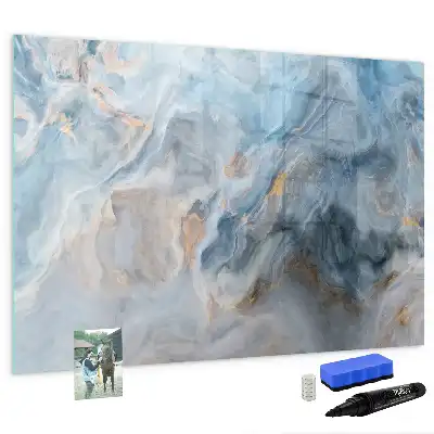 Quadro magnético para escrever com padrão de mármore