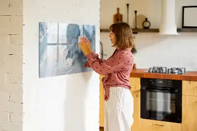 Quadro magnético para escrever com padrão de mármore