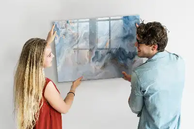 Quadro magnético para escrever com padrão de mármore