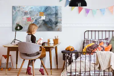 Quadro magnético para escrever com padrão de mármore