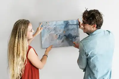 Quadro magnético para escrever com padrão de mármore