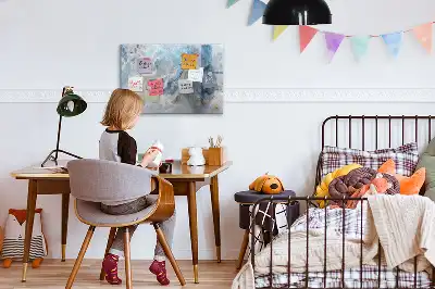 Quadro magnético para escrever com padrão de mármore