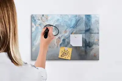 Quadro magnético para escrever com padrão de mármore