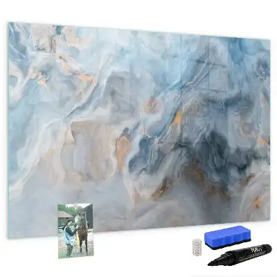 Quadro magnético para escrever com padrão de mármore