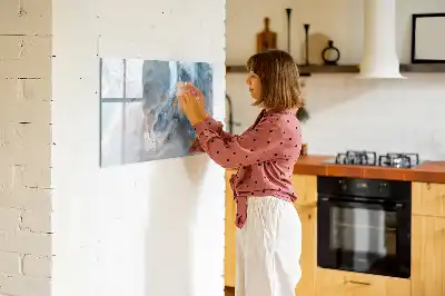 Quadro magnético para escrever com padrão de mármore