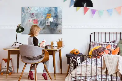 Quadro magnético para escrever com padrão de mármore